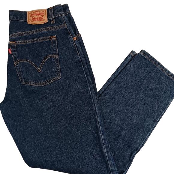 Levis 550 Vintage Jeans Womens 14M 33X31 Blue Relaxed Tapered High Western Y2K - Picture 1 of 15